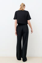 Cynthia1 blouse 100% linen black woman