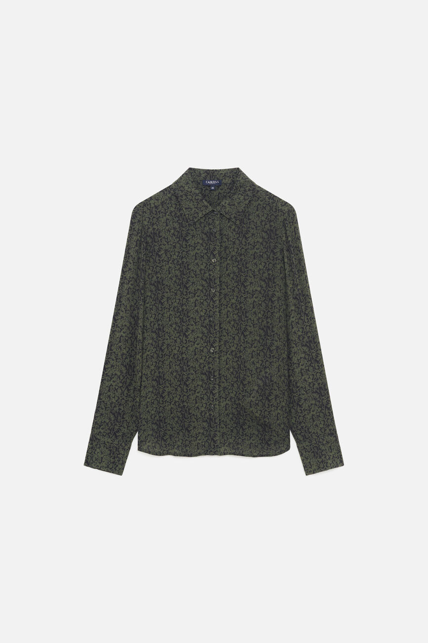 Chemise Cleony vert kaki femme