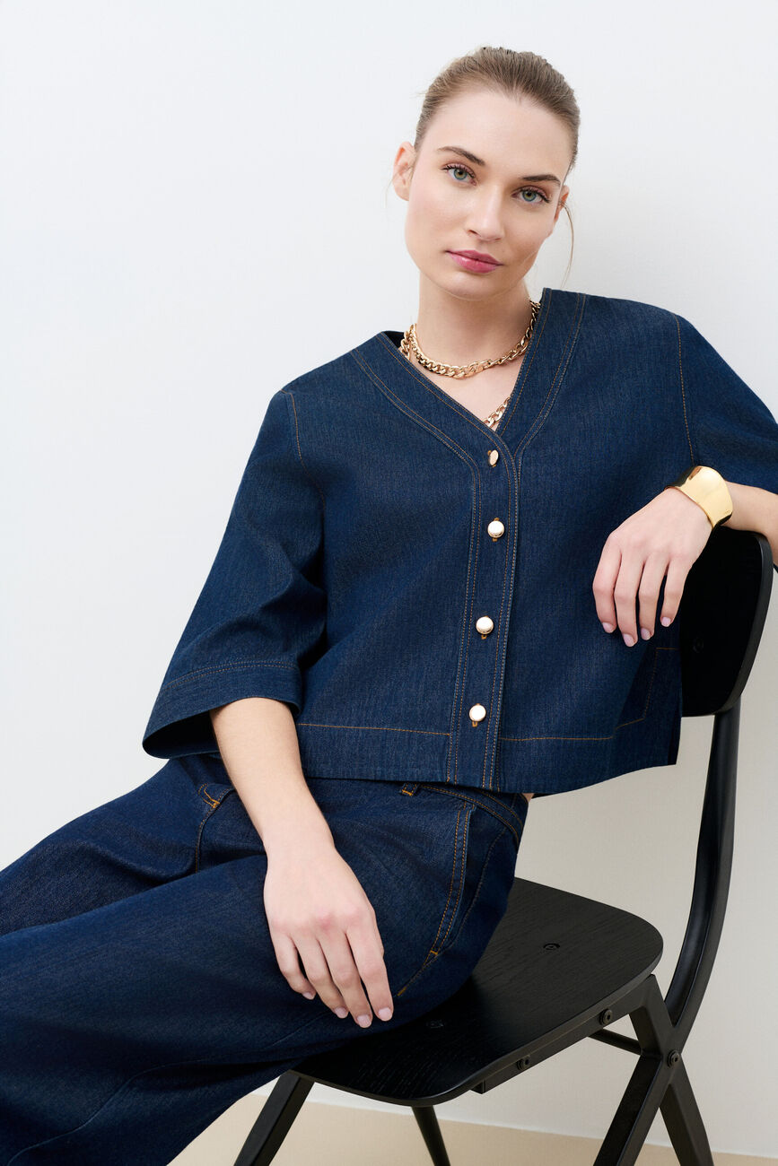Camicia Calisa denim double stone donna