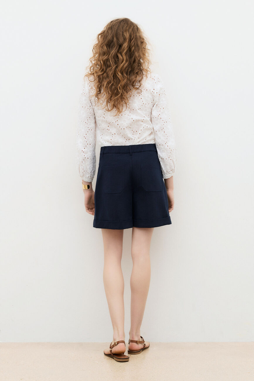 Short Sombrero bleu marine femme