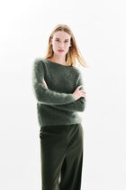 Maggie sweater khaki green woman