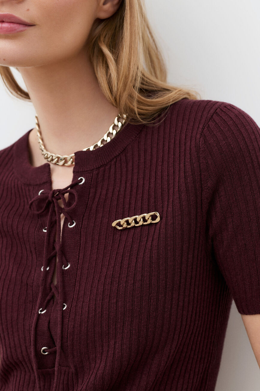Pull Mvanessa prune femme