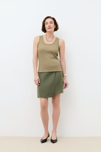T-shirt Tlivia vert kaki femme