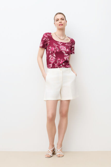 Short Simeo ecru femme