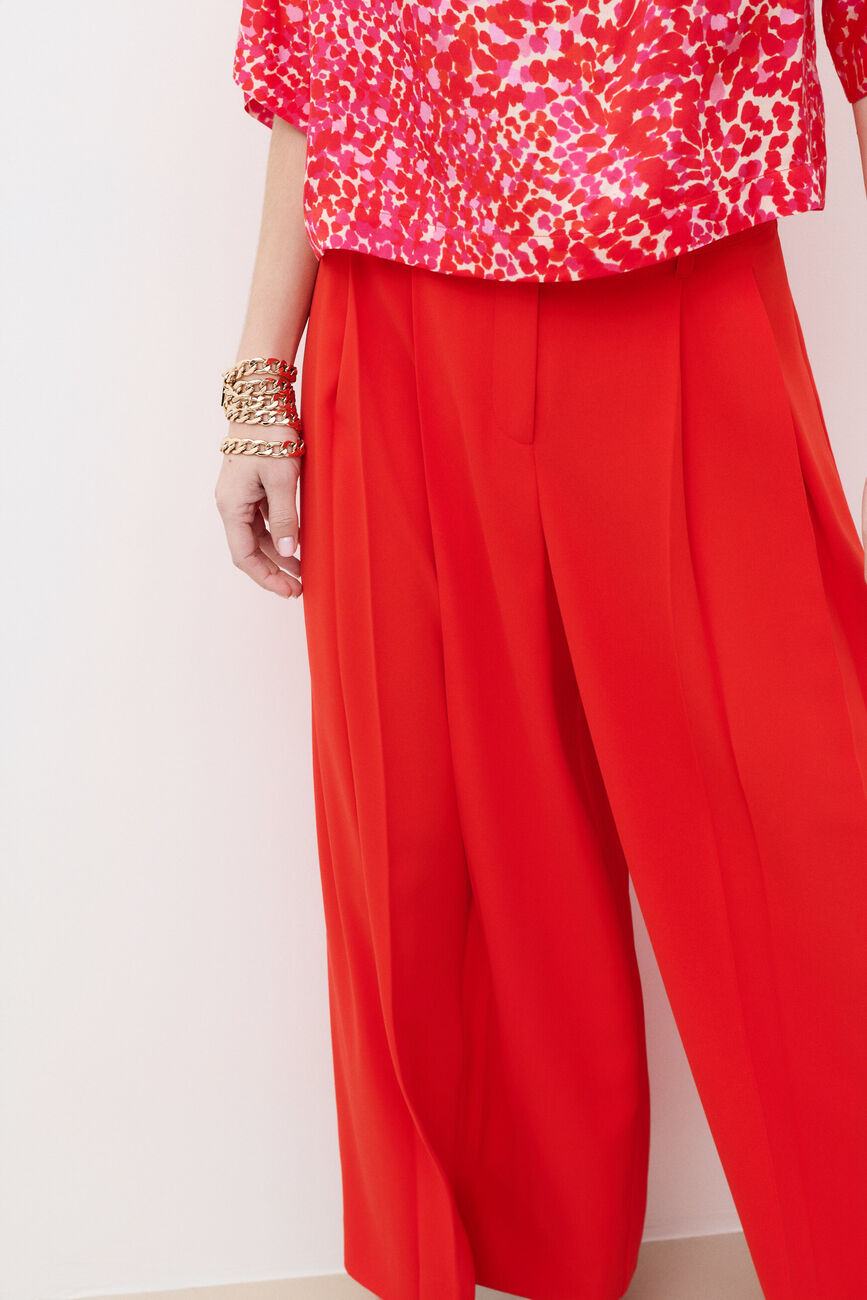 Pantalon Pinceau rouge femme