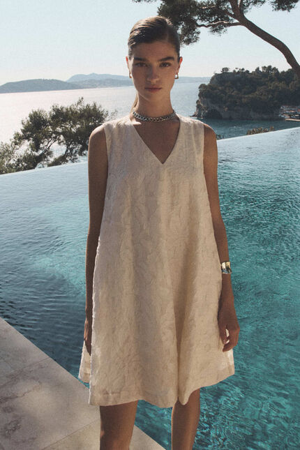 Robe Rbritney ecru femme