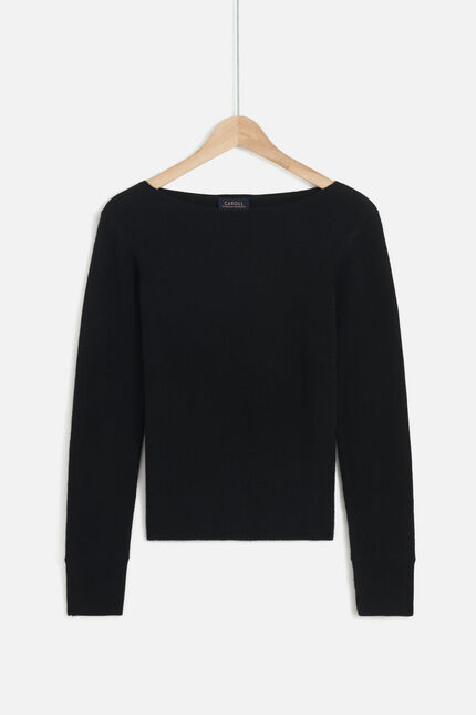 Pull mzoan 100% cachemire noir femme
