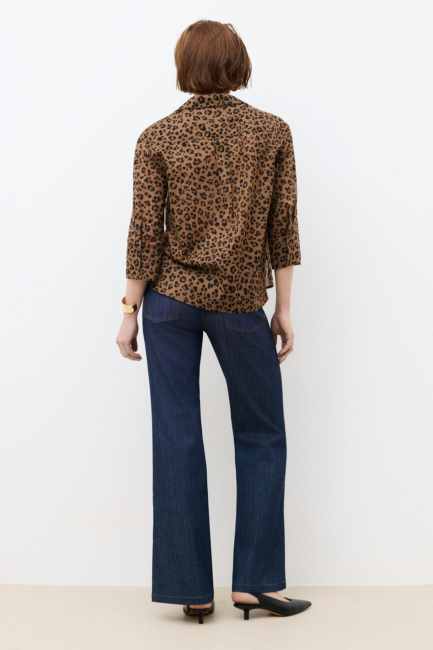 Camisa Coraline castanho mulher