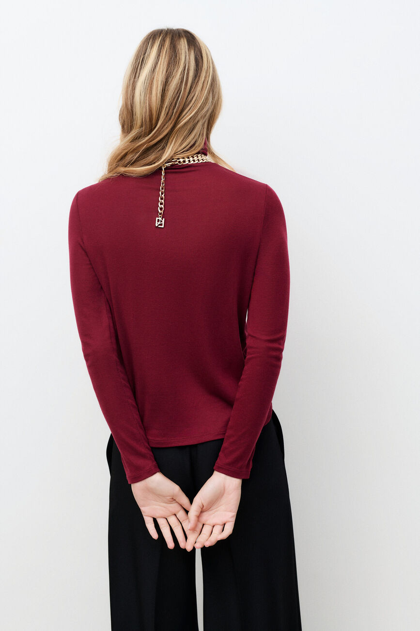 Camiseta Tlili burdeos mujer