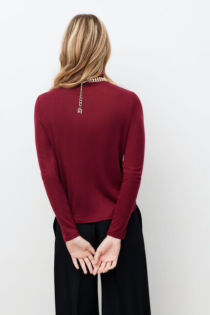 T-shirt Tlili bordeaux femme