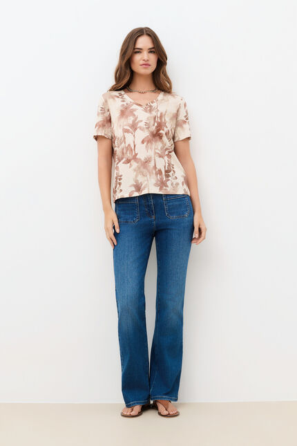 T-shirt T-Shrit Tjin-Palm creme femme