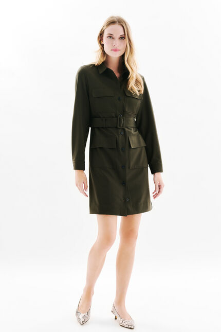 Robe Rlilou vert kaki femme