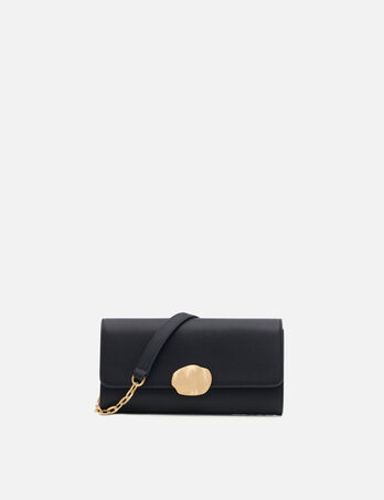 Sac Solange en cuir naturel bleu marine femme