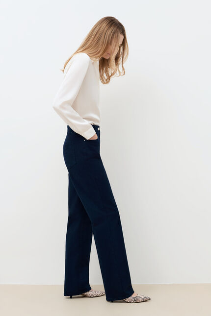 Pantalon Pcomolong bleu marine femme