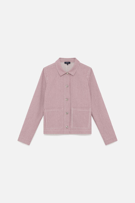 Veste Vaninastripe rose framboise femme
