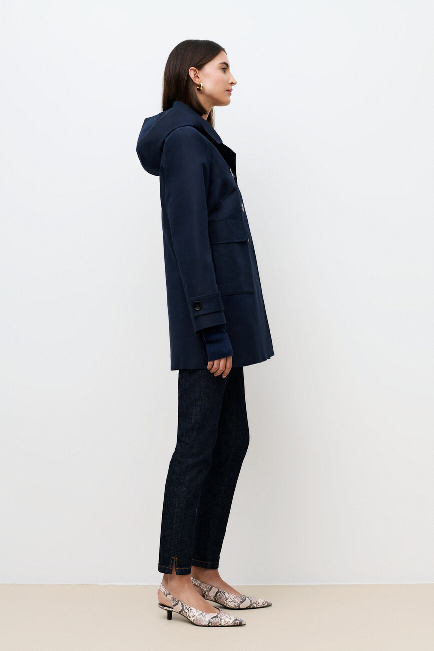 Abrigo Glamour azul marino mujer