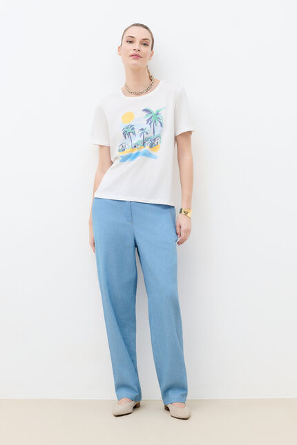 T-shirt Tim-Relax ecru femme