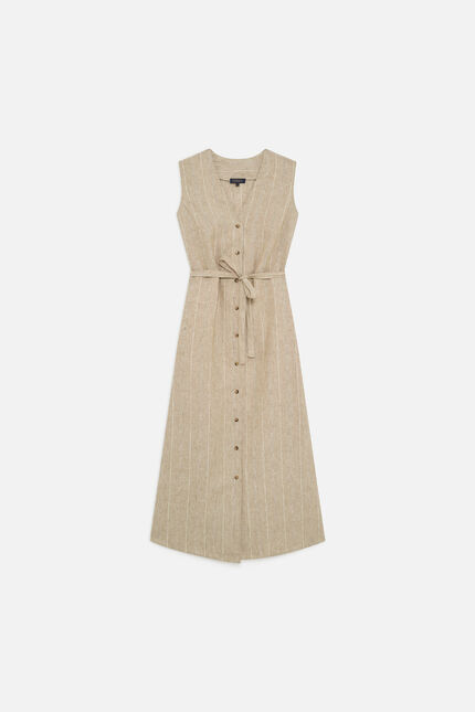 Robe Rosine 100% lin sable femme