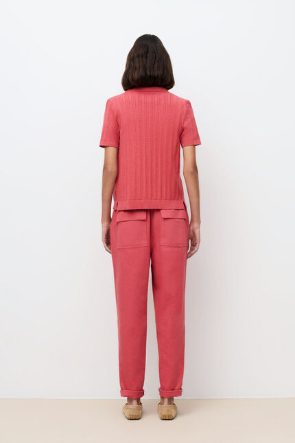 Pull Barbara rose framboise femme