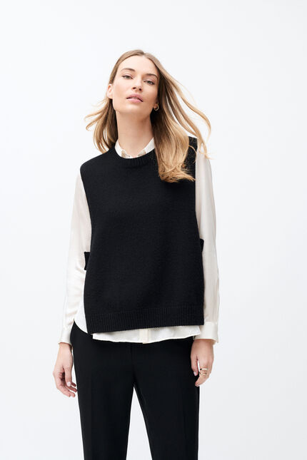 Poncho hevy noir femme