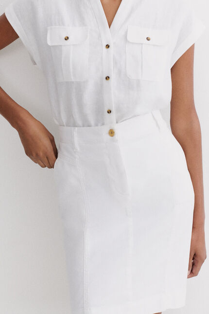 Jupe lazuna b blanc femme