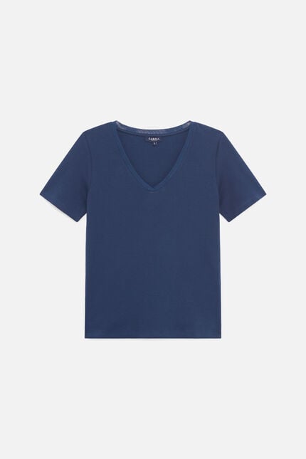 Camiseta Temilie azul-marinho mulher