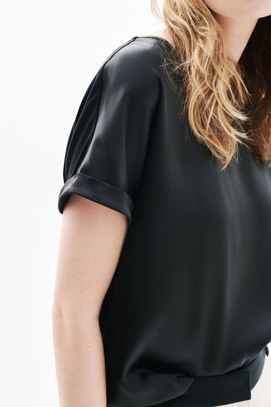 Camiseta Tmargerita negro mujer