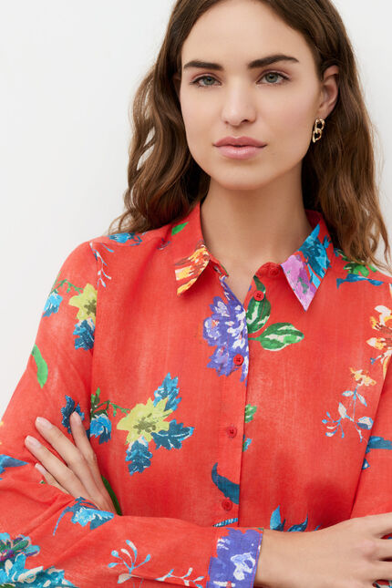 Chemise Jessica rouge vif femme