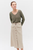 Agnes skirt 100% linen taupe woman