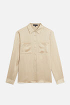 Jeanne b 100% silk shirt sand woman