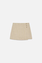 Partena Stripe linen 100% skirt-shorts sand woman