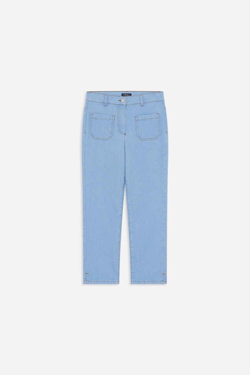 Broek Pmalleydenim lichtblauw vrouw