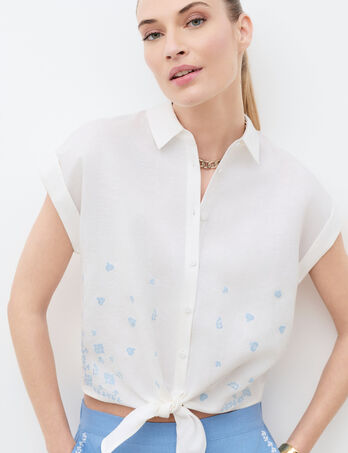 Camicia Cliviobroderie bianco donna