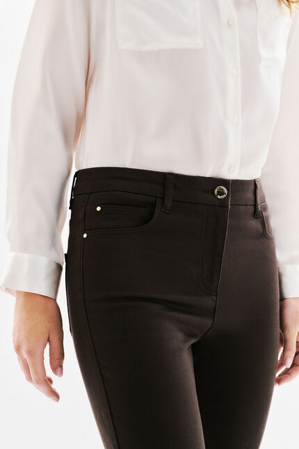 pantalon tony marron fonc&eacute; femme