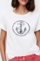 T-shirt Tancre ecru woman