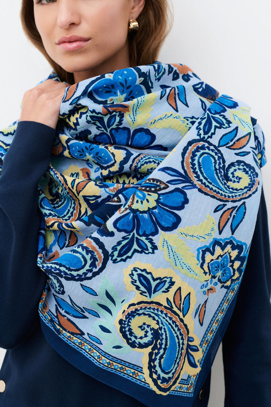 Foulard Lapaya bleu marine femme