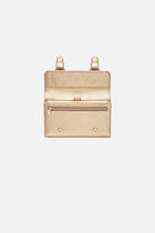 Thais wallet in natural leather gold woman