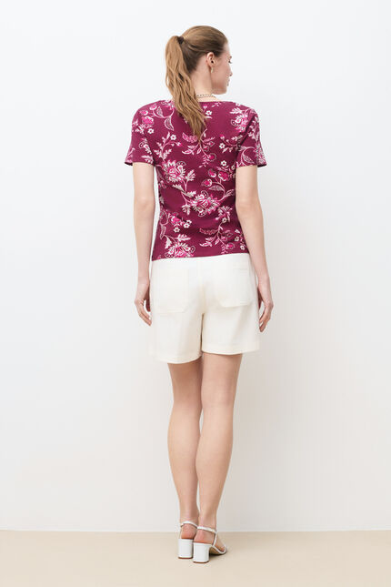 T-shirt Tvania1 rose framboise femme