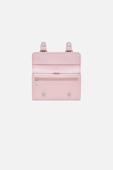 Portefeuille Thais en cuir naturel rose clair femme