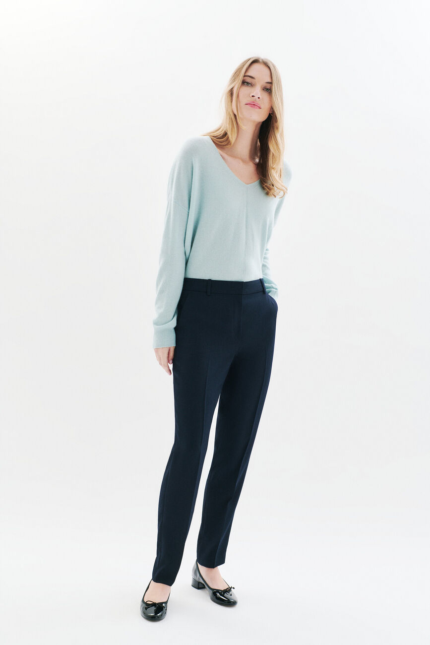 Hochgeschnittene Hose Pgust marineblau damen