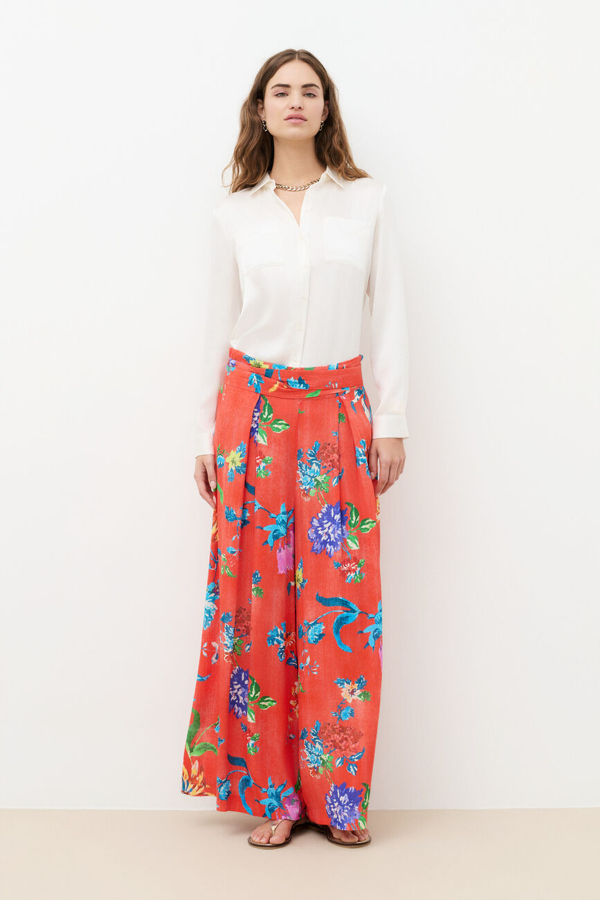 Trousers Patrice Fleurie bright red woman