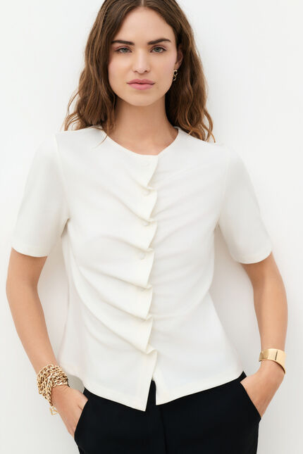 T-shirt Tlena ecru femme