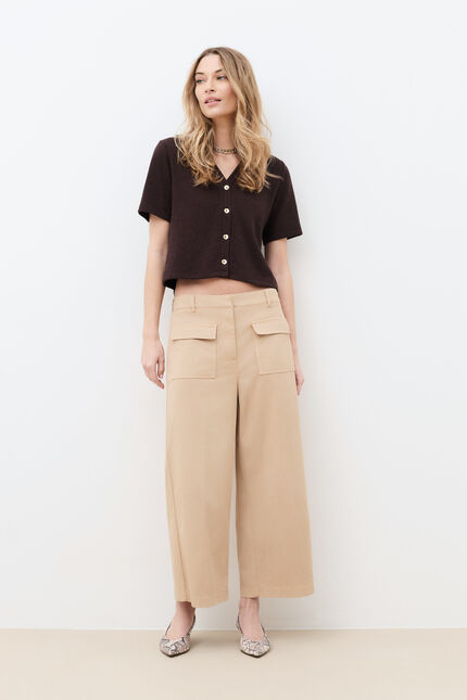 Tvacances T-shirt marron fonc&eacute; mulher