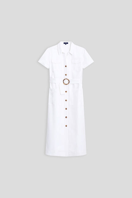 Robe Rlaurine blanc femme
