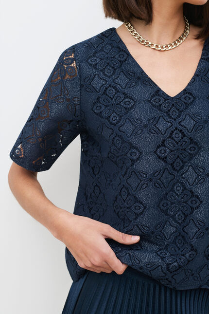 T-shirt Tagathe bleu marine femme