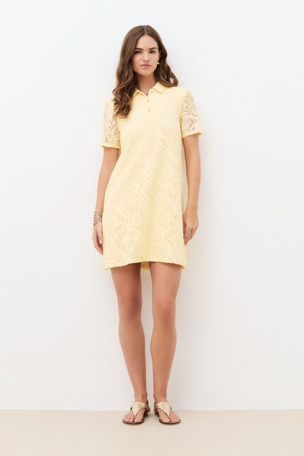 Robe Romance jaune pastel femme