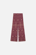 PandaLong Print 2 trousers burgundy woman
