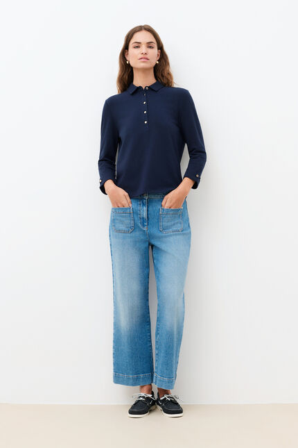 T-shirt Tagnes bleu marine femme