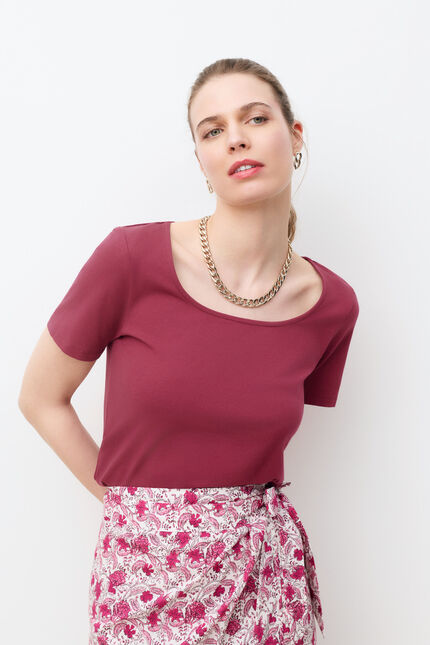 T-shirt Tvania rose framboise femme