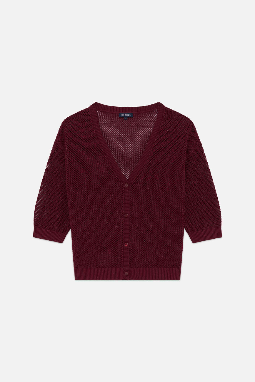 Cardigan Miranda burdeos mujer